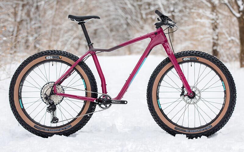 Salsa Mukluk Carbon XT Fat Tire Bike - 26", Carbon, Purple