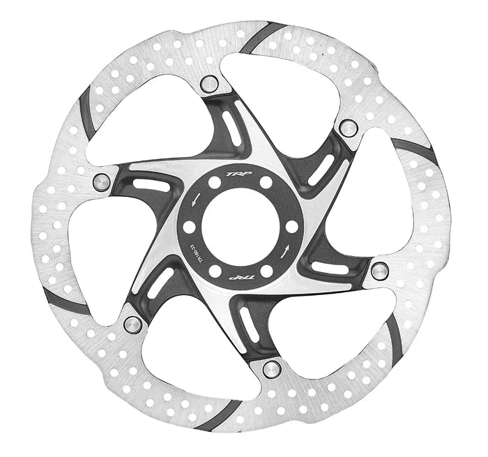 TRP-33 Disc Brake Rotor - 180mm, 6-Bolt, 1.8mm, Silver/Black