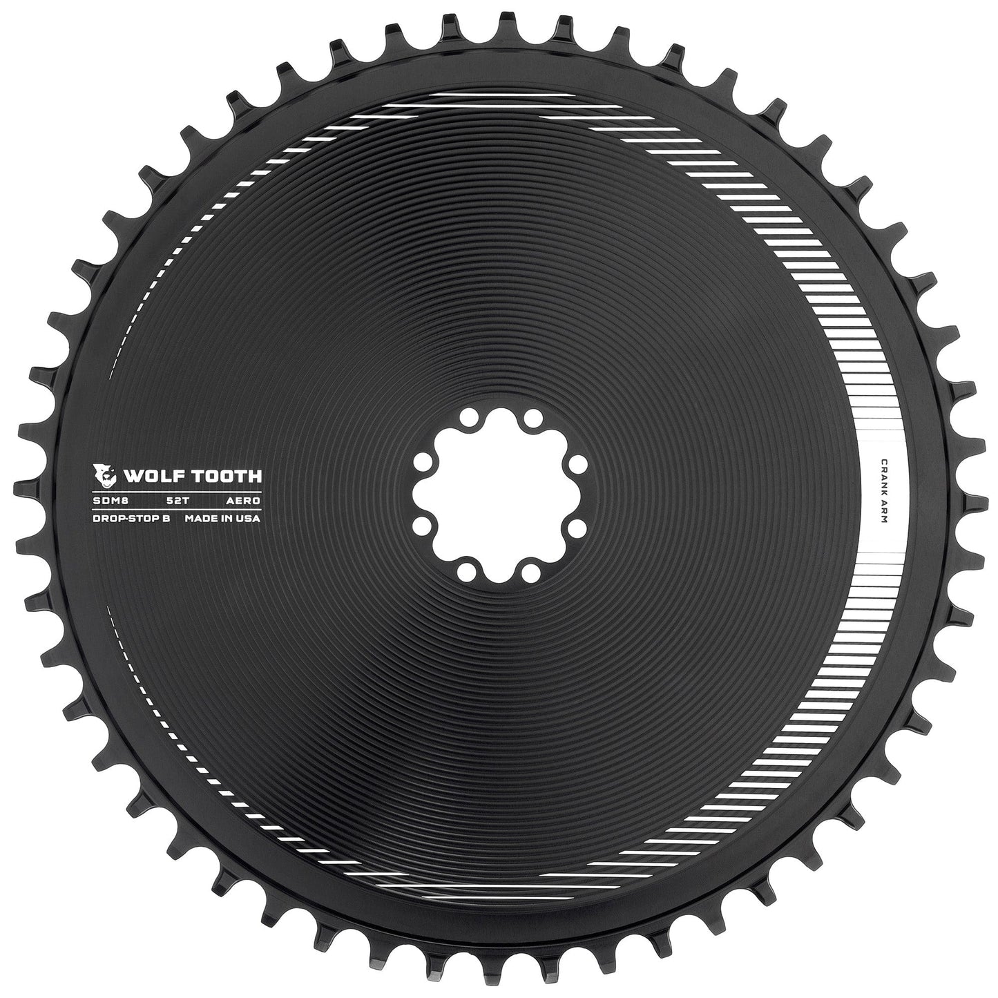Aero Direct Mount Chainring for SRAM 8-Bolt Gravel / Road Cranks Drop-Stop B 52T