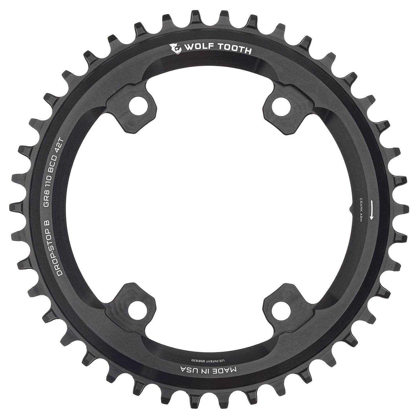 110 BCD Asymmetric 4-Bolt Chainrings for Shimano GRX Cranks Drop-Stop B 42T