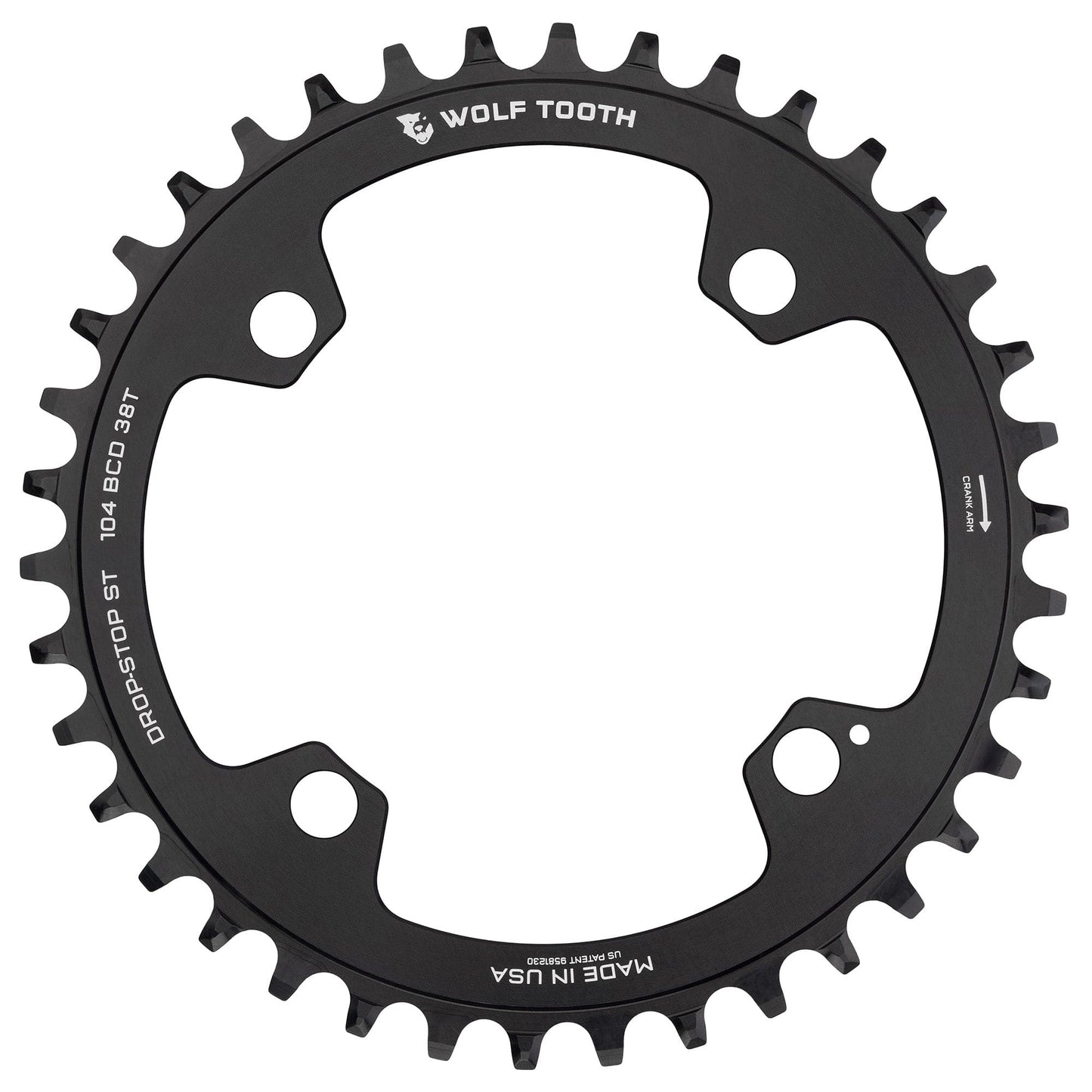 104 BCD Chainrings Black 38T Drop-Stop ST