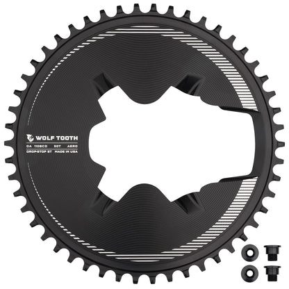 Aero Direct Mount Chainrings for Shimano Dura-Ace R9200 Cranks Black 50T Drop-Stop ST