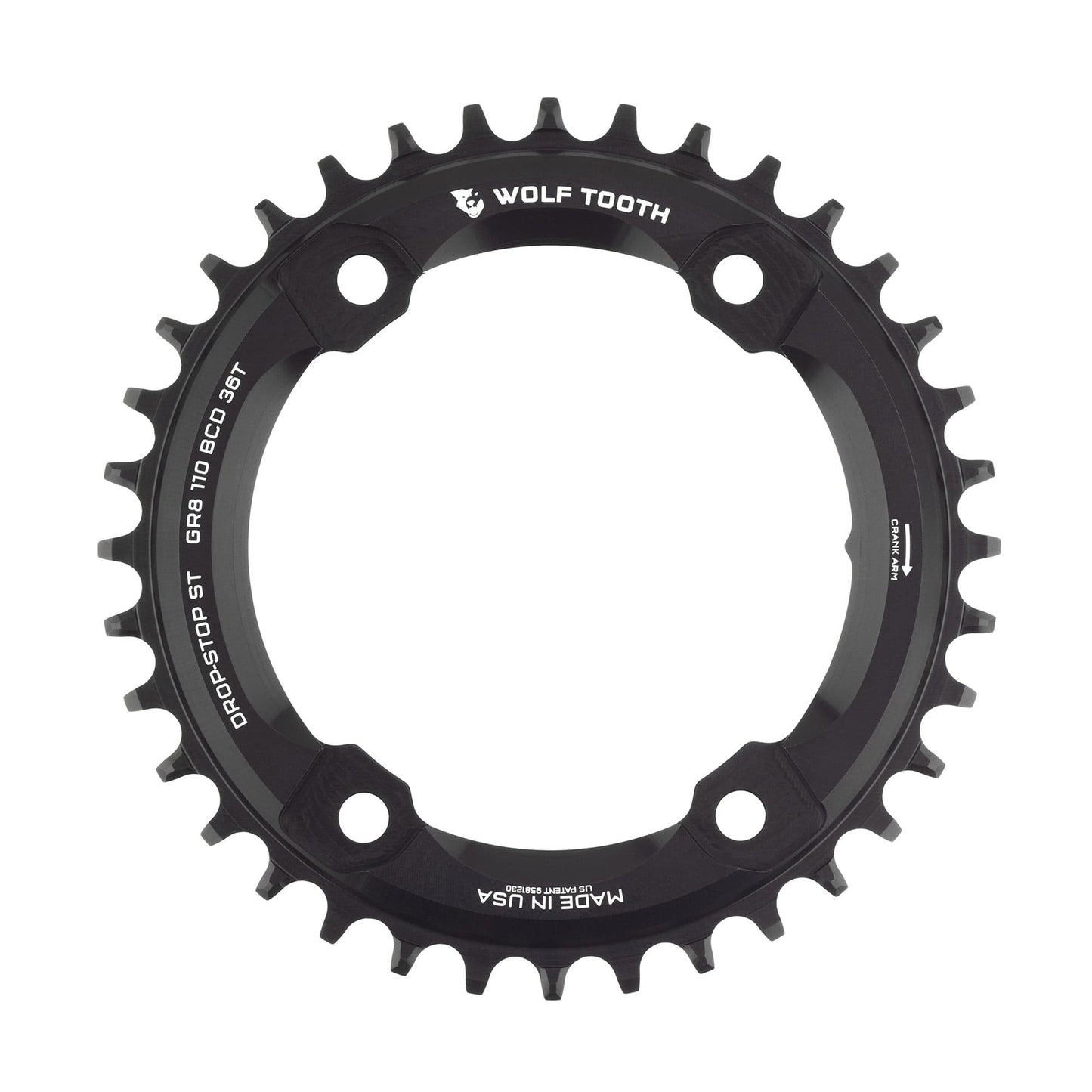 110 BCD Asymmetric 4-Bolt Chainrings for Shimano GRX Cranks Drop-Stop ST 36T