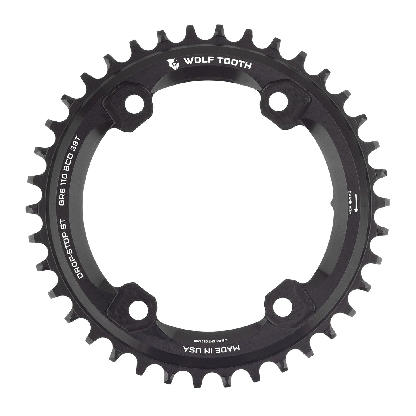 110 BCD Asymmetric 4-Bolt Chainrings for Shimano GRX Cranks Drop-Stop ST 38T