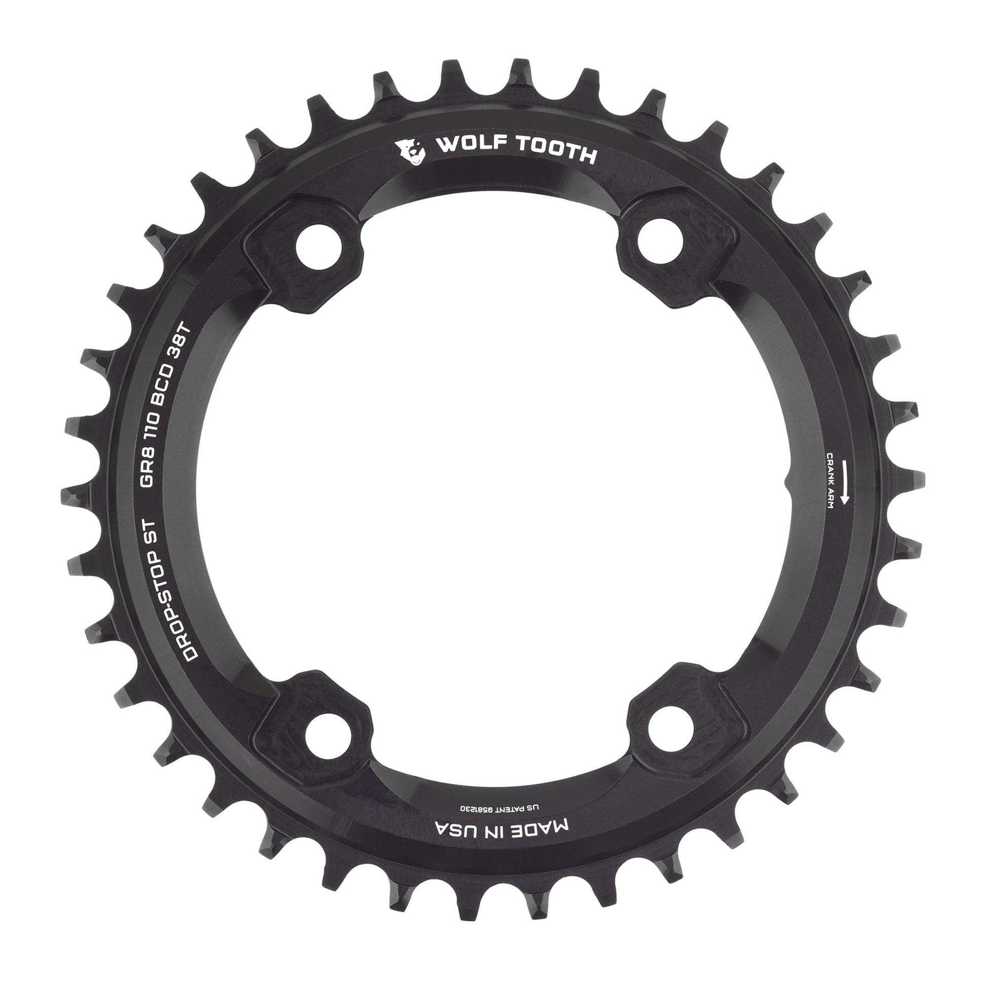 110 BCD Asymmetric 4-Bolt Chainrings for Shimano GRX Cranks Drop-Stop ST 38T