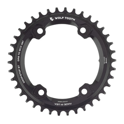 110 BCD Asymmetric 4-Bolt Chainrings for Shimano GRX Cranks Drop-Stop ST 38T