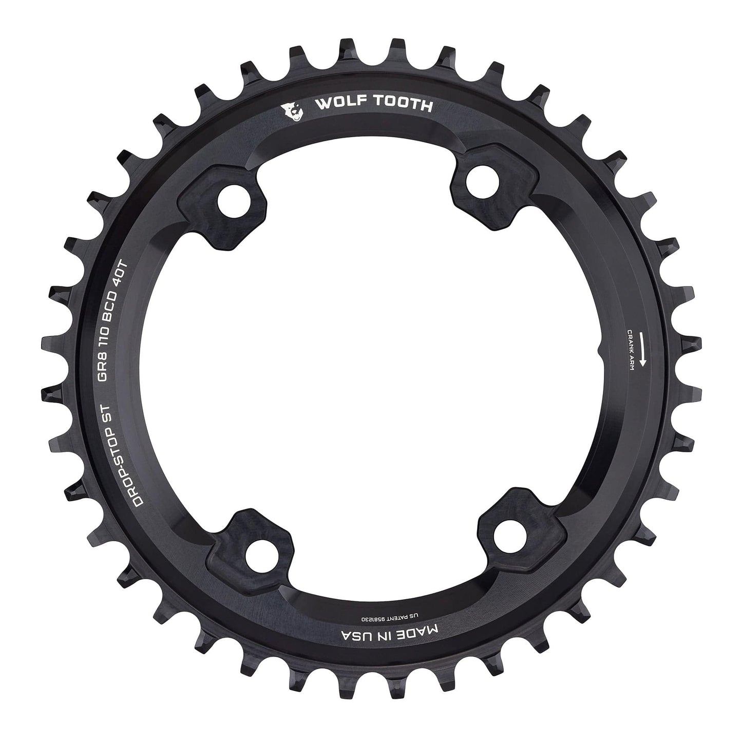 110 BCD Asymmetric 4-Bolt Chainrings for Shimano GRX Cranks Drop-Stop ST 40T