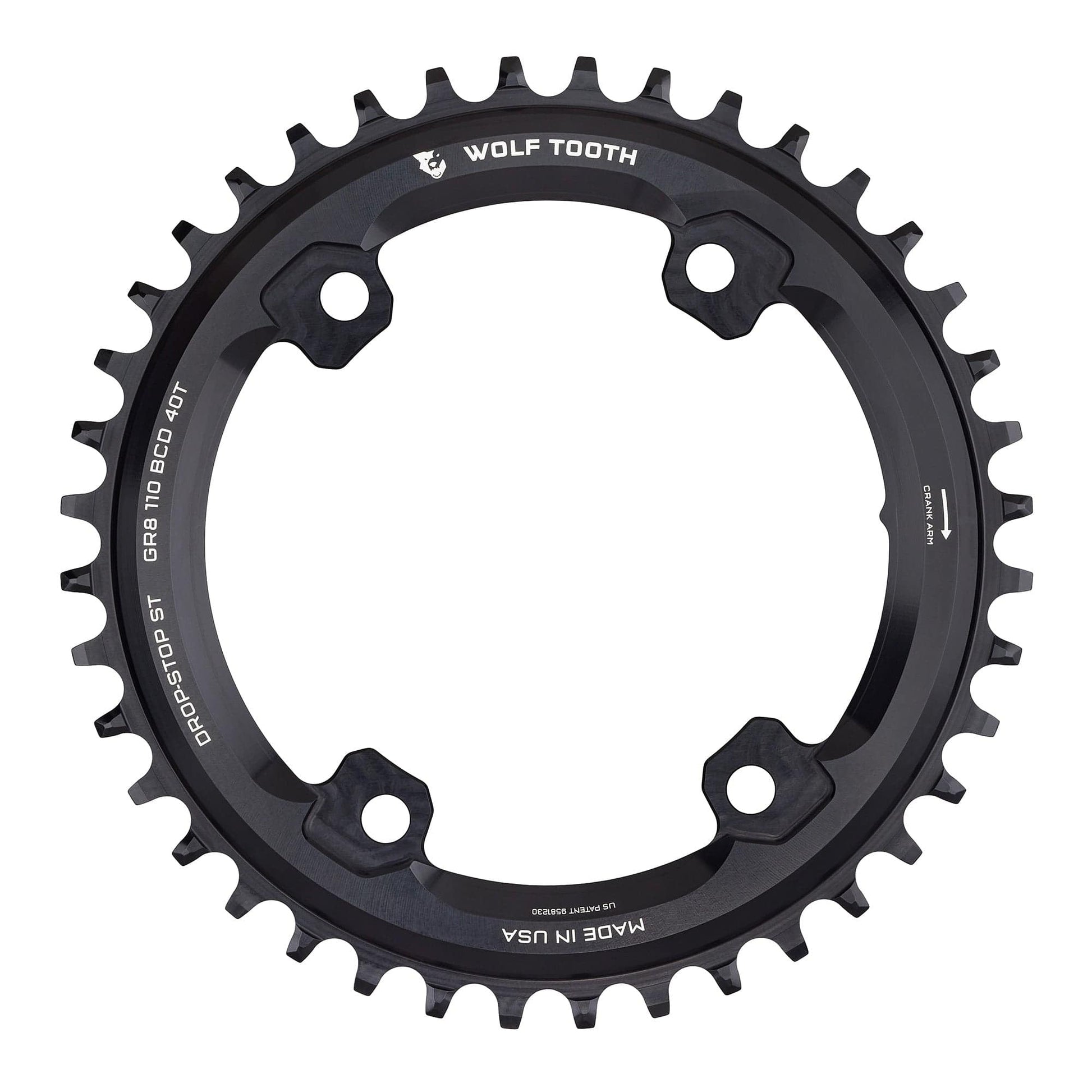 110 BCD Asymmetric 4-Bolt Chainrings for Shimano GRX Cranks Drop-Stop ST 40T