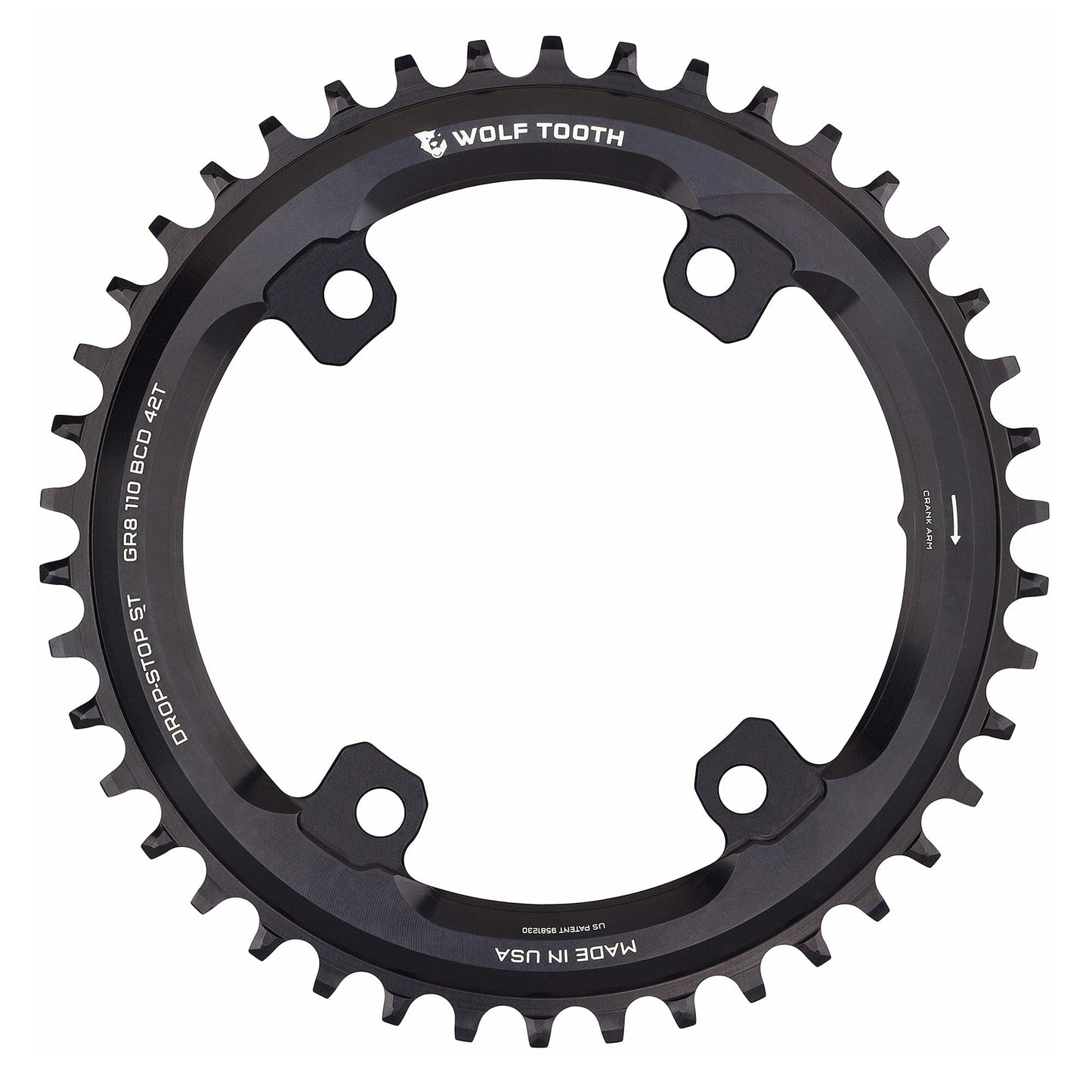 110 BCD Asymmetric 4-Bolt Chainrings for Shimano GRX Cranks Drop-Stop ST 42T