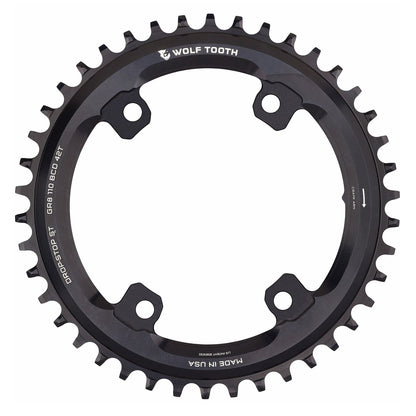 110 BCD Asymmetric 4-Bolt Chainrings for Shimano GRX Cranks Drop-Stop ST 42T