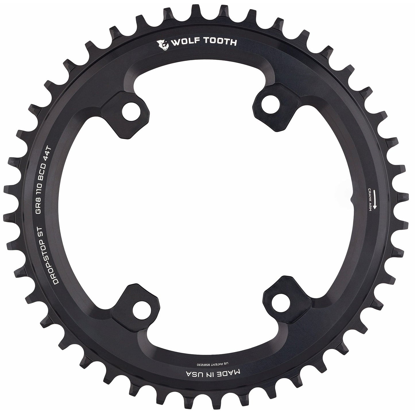 110 BCD Asymmetric 4-Bolt Chainrings for Shimano GRX Cranks Drop-Stop ST 44T