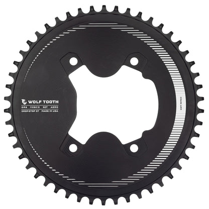 110 BCD Asymmetric 4-Bolt Chainrings for Shimano GRX Cranks Drop-Stop ST 50T