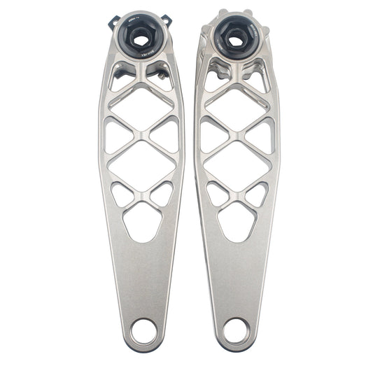 Titanium MTB Cranks Raw Ti
