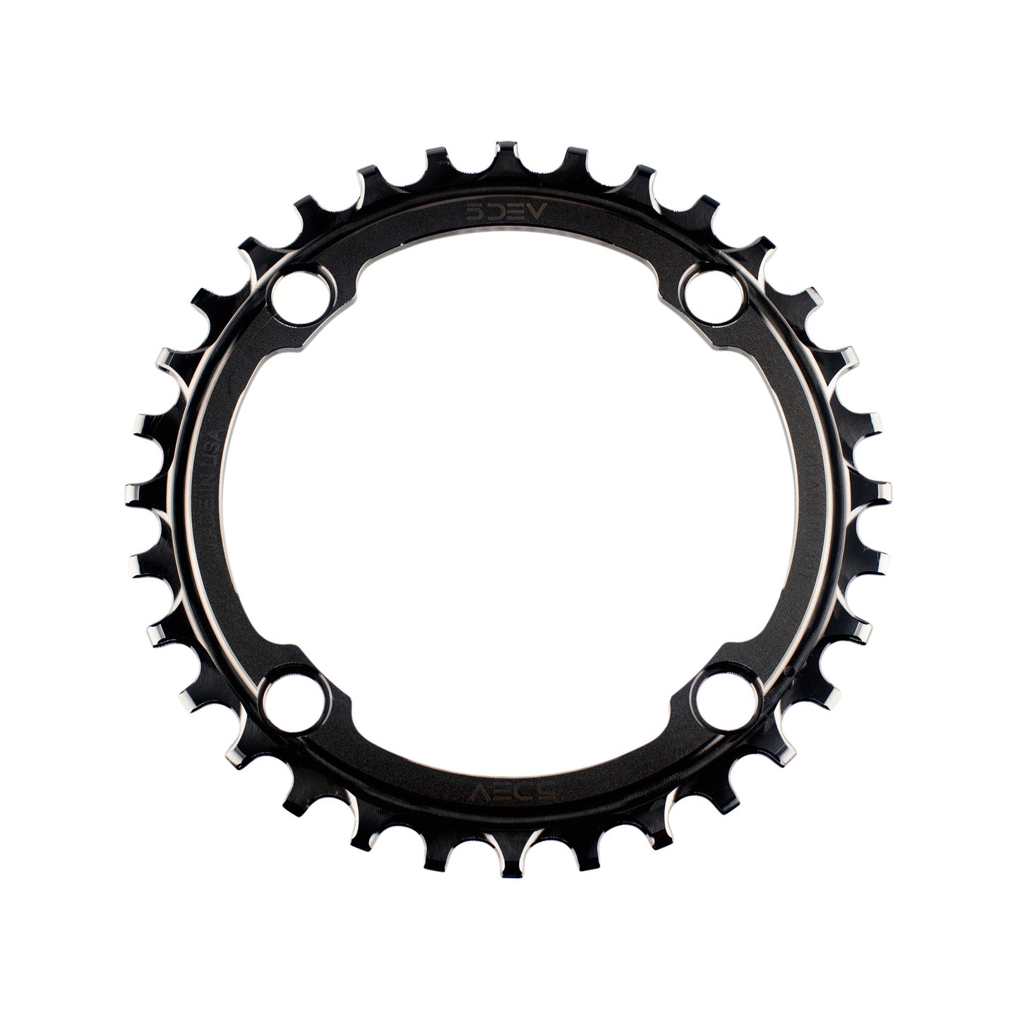 104BCD Titanium Chainring - 5DEV LSD Black