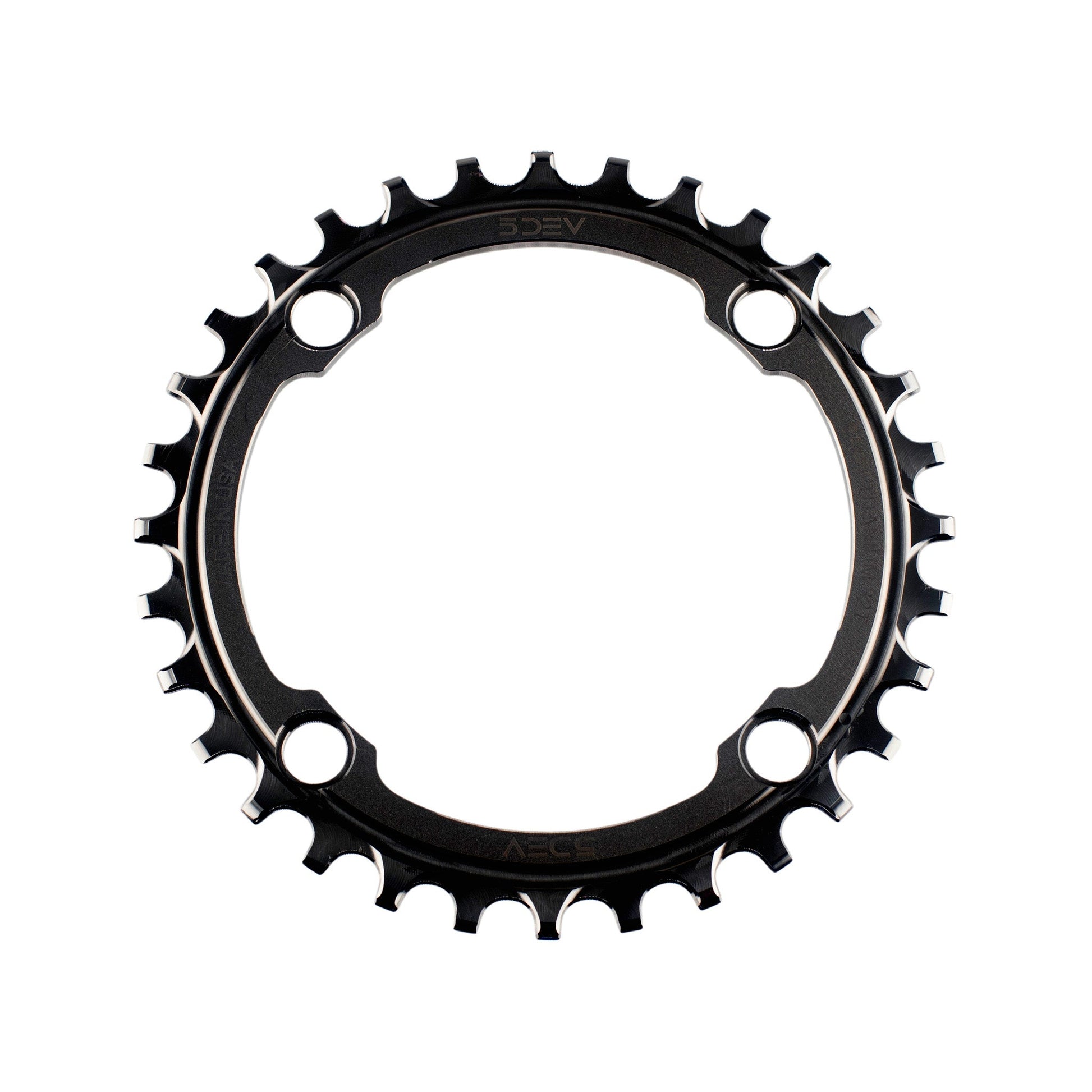 104BCD Titanium Chainring - 5DEV LSD Black