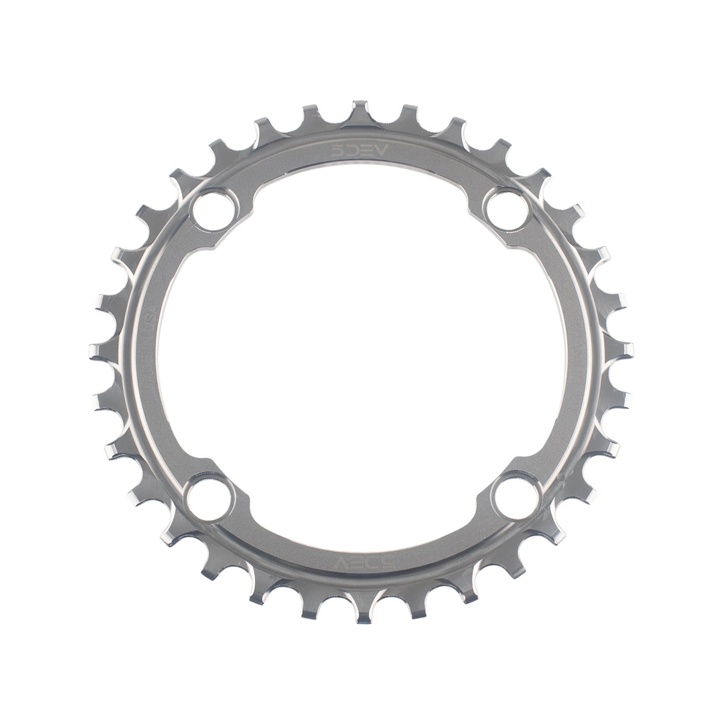 104BCD Titanium Chainring - 5DEV Raw