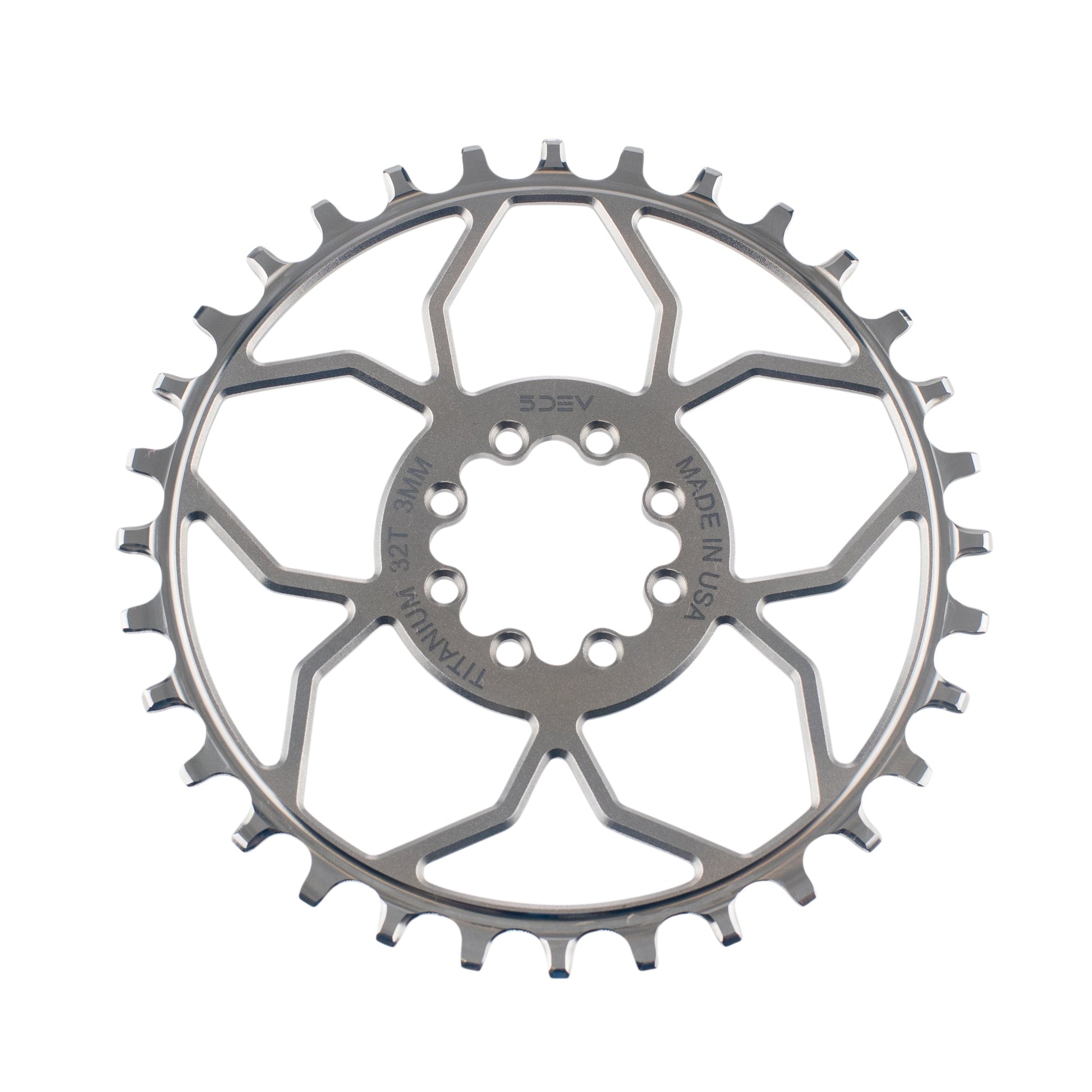 8 Bolt Titanium Chainring - T-Type RAW