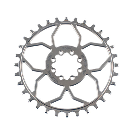8 Bolt Titanium Chainring - T-Type RAW