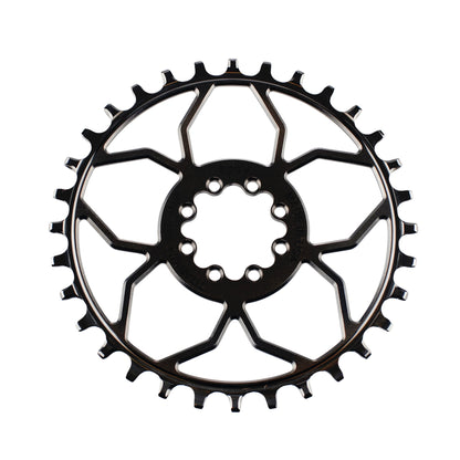 8 Bolt Titanium Chainring - T-Type LSD Black