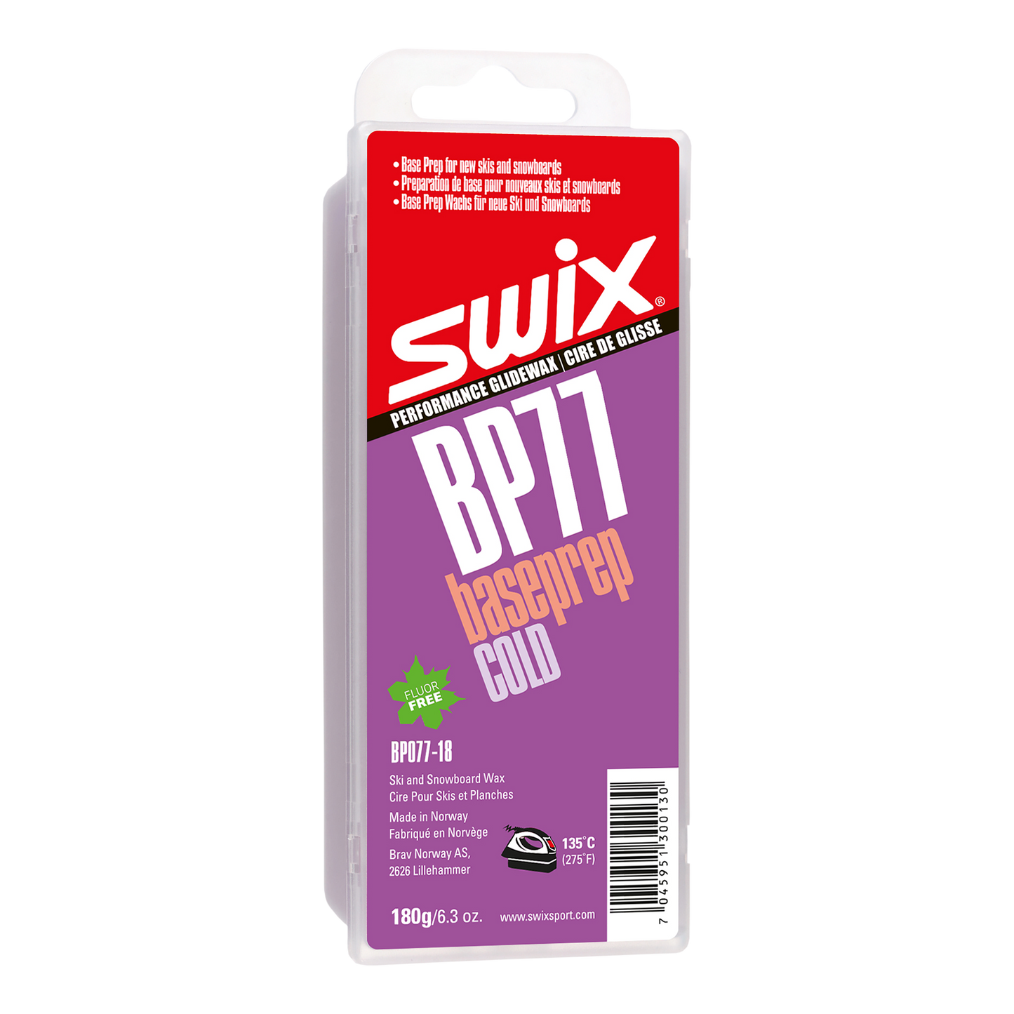 WAX BASE PREP 180G PURPLE SWIX BP77