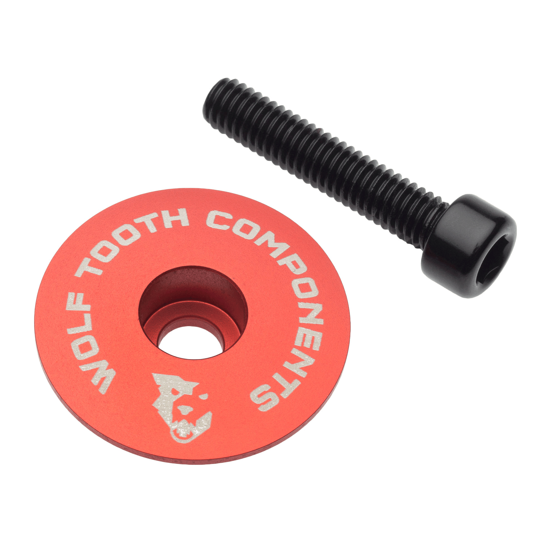 Ultralight Stem Cap and Bolt Aluminum Red