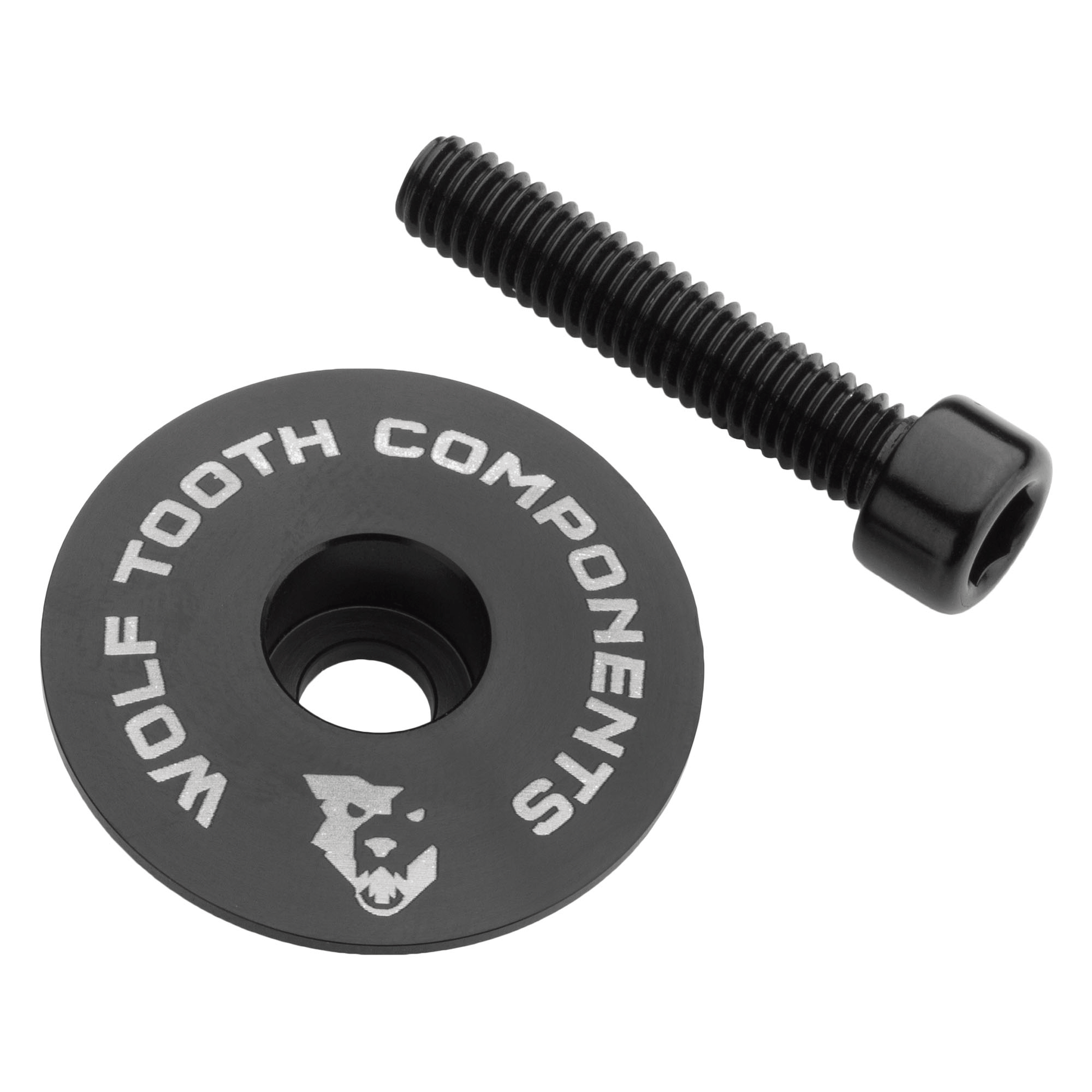 Ultralight Stem Cap and Bolt Aluminum Black