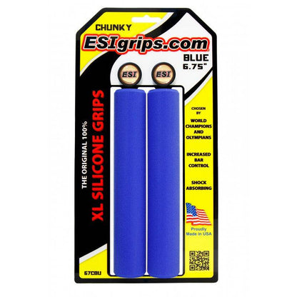 XL 6.75" Long Grips Blue Chunky - 32mm