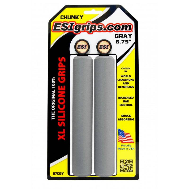XL 6.75" Long Grips Gray Chunky - 32mm