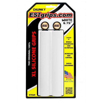 XL 6.75" Long Grips White Chunky - 32mm