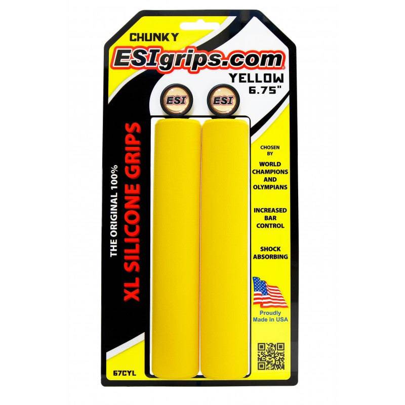 XL 6.75" Long Grips Yellow Chunky - 32mm
