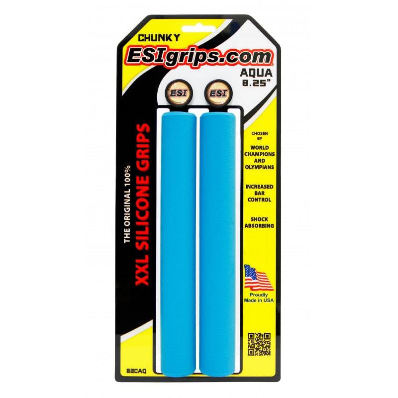 XXL 8.25" Extra Long Grips Aqua Chunky - 32mm