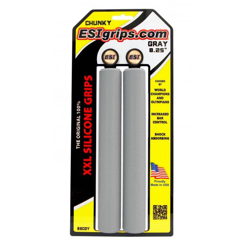 XXL 8.25" Extra Long Grips Gray Chunky - 32mm