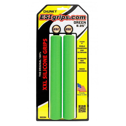 XXL 8.25" Extra Long Grips Green Chunky - 32mm
