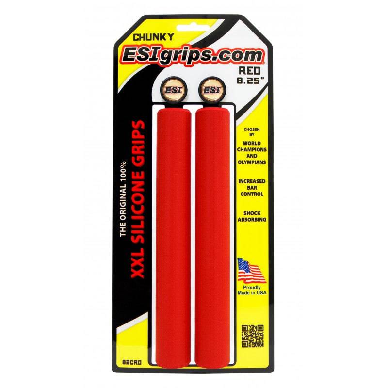 XXL 8.25" Extra Long Grips Red Chunky - 32mm