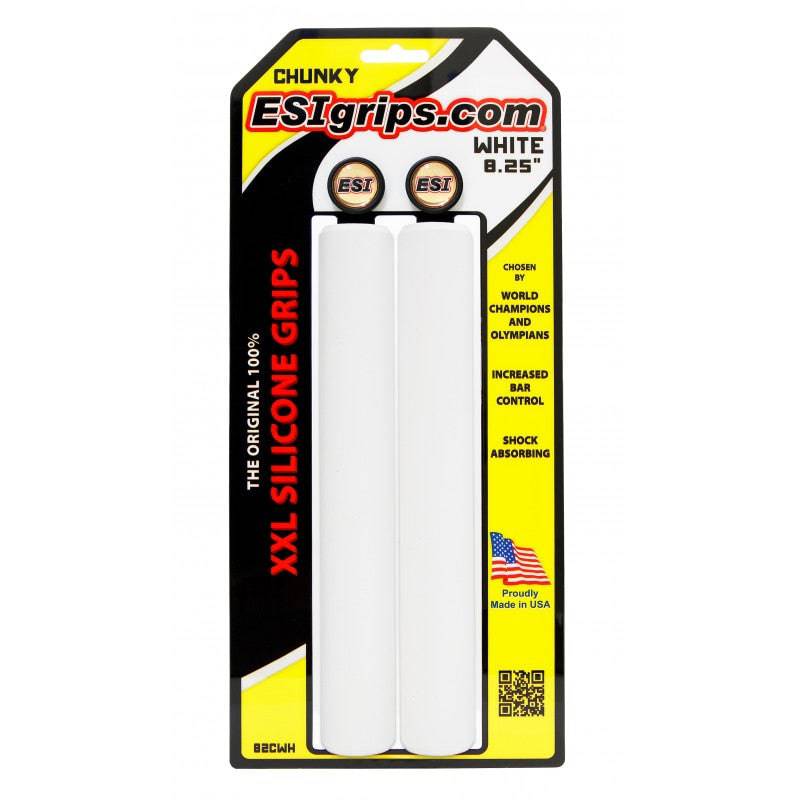 XXL 8.25" Extra Long Grips White Chunky - 32mm