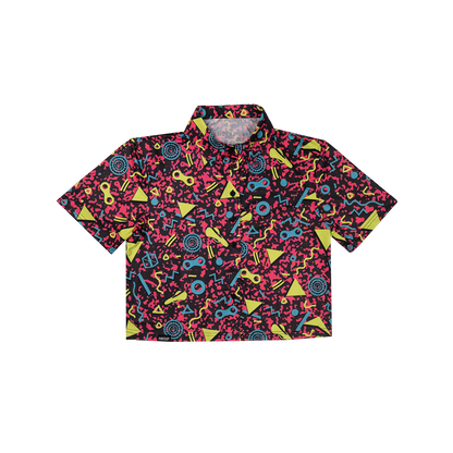 Cropped FlexGRID Button Up - Roller Link