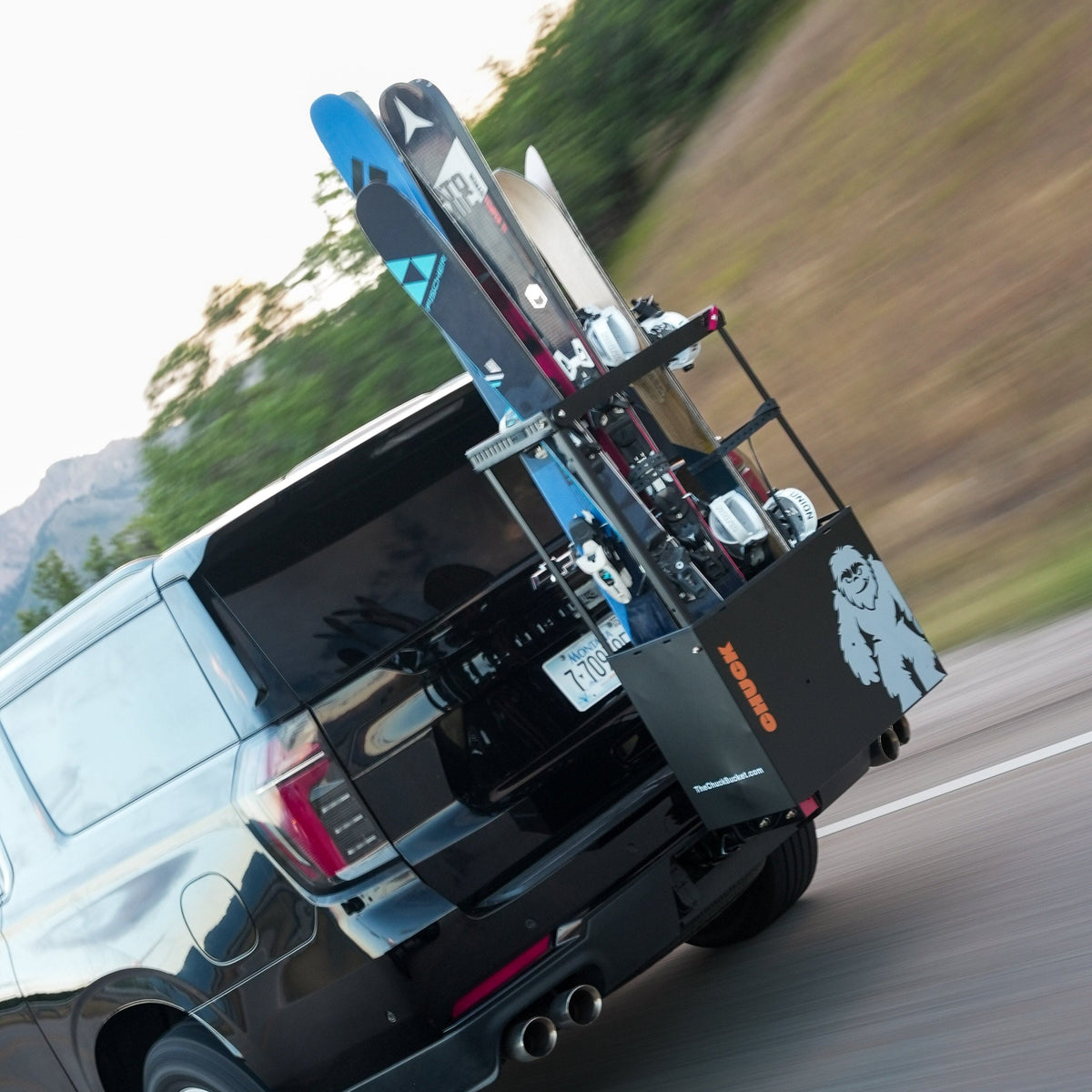 Chuck Bucket Hitch-Mounted Ski & Snowboard Carrier