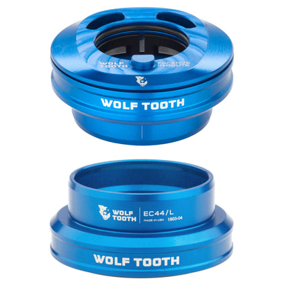 Wolf Tooth Premium EC44 Internal Aero Headset for ENVE IN-Route System EC44 Upper & Lower Set Blue