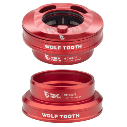 Wolf Tooth Premium EC44 Internal Aero Headset for ENVE IN-Route System EC44 Upper & Lower Set Red