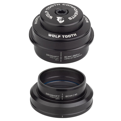 Wolf Tooth 2 Degree GeoShift Performance Angle Headset EC44 28.6 Upper, EC44 40 Lower Long 115-140 mm