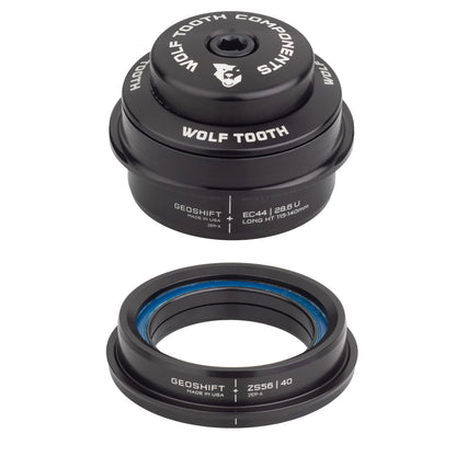 Wolf Tooth 2 Degree GeoShift Performance Angle Headset EC44 28.6 Upper, ZS56 40 Lower Short 90-114 mm