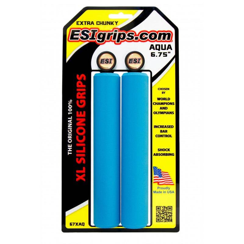 XL 6.75" Long Grips Aqua Extra Chunky - 34mm