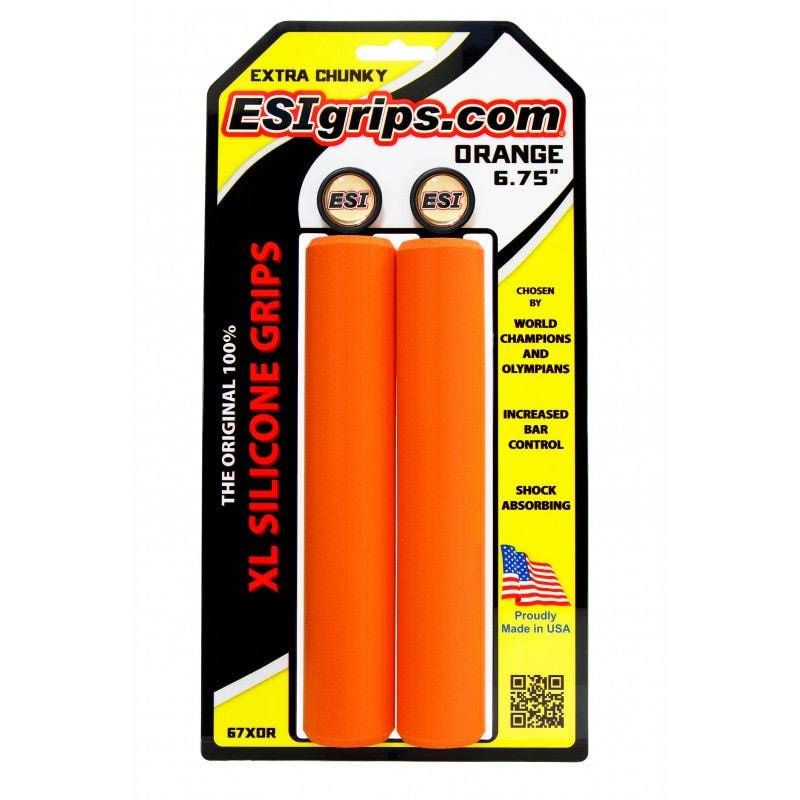 XL 6.75" Long Grips Orange Extra Chunky - 34mm