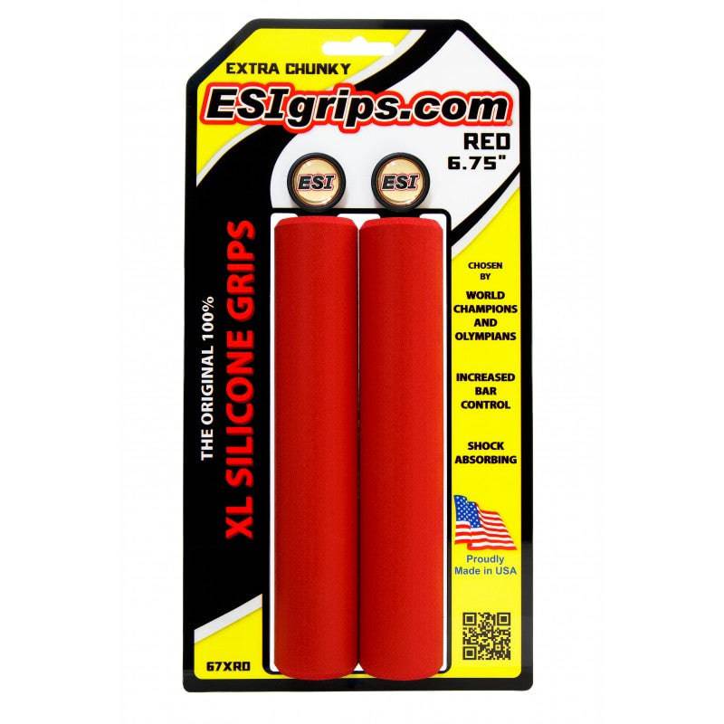 XL 6.75" Long Grips Red Extra Chunky - 34mm