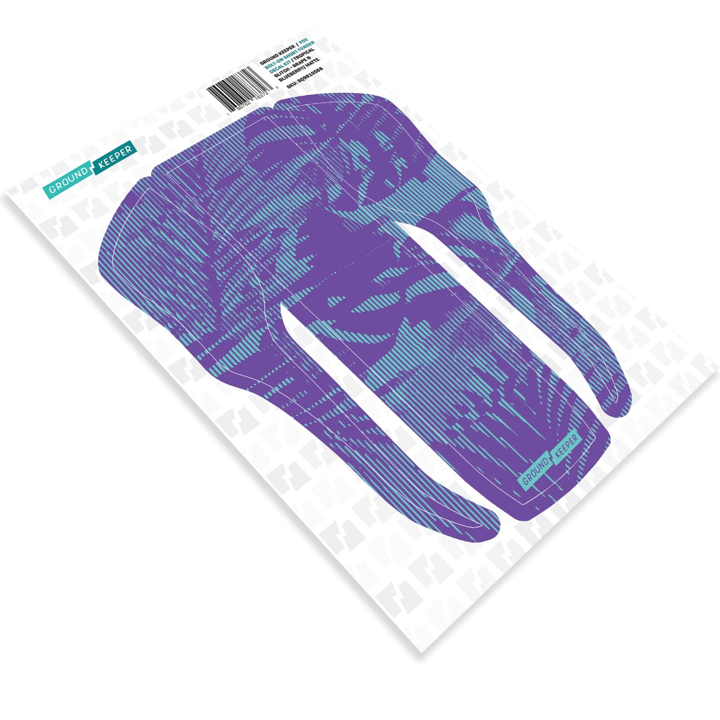 2021-2025 Fox 36/38 Bolt-On Short Fender Decal Kit Tropical Glitch Grape & Mint