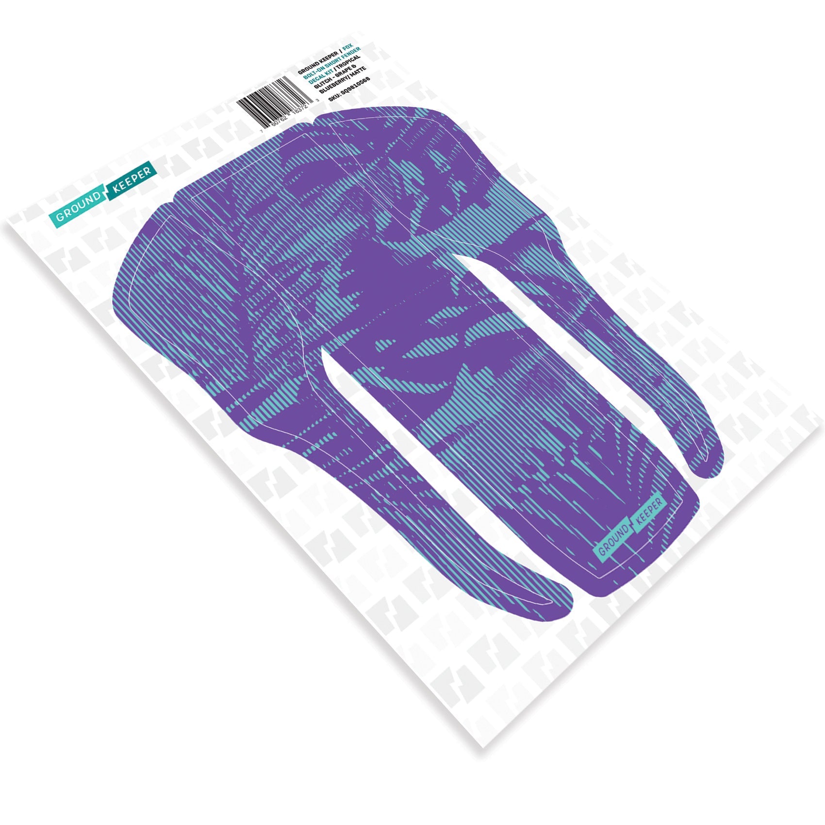 2021-2025 Fox 36/38 Bolt-On Short Fender Decal Kit Tropical Glitch Grape & Mint