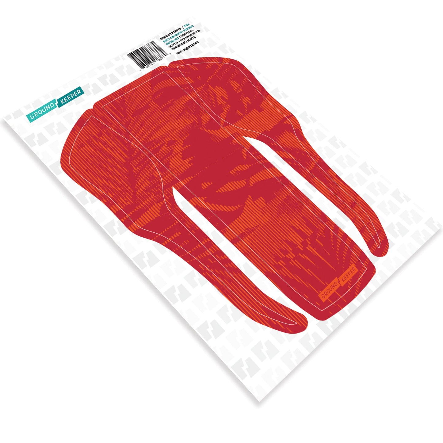 2021-2025 Fox 36/38 Bolt-On Short Fender Decal Kit Tropical Glitch Strawberry & Tangerine