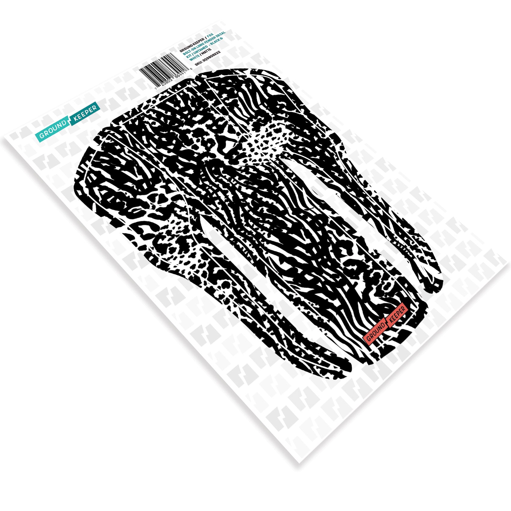 2021-2025 Fox 36/38 Bolt-On Short Fender Decal Kit Untamed Black White