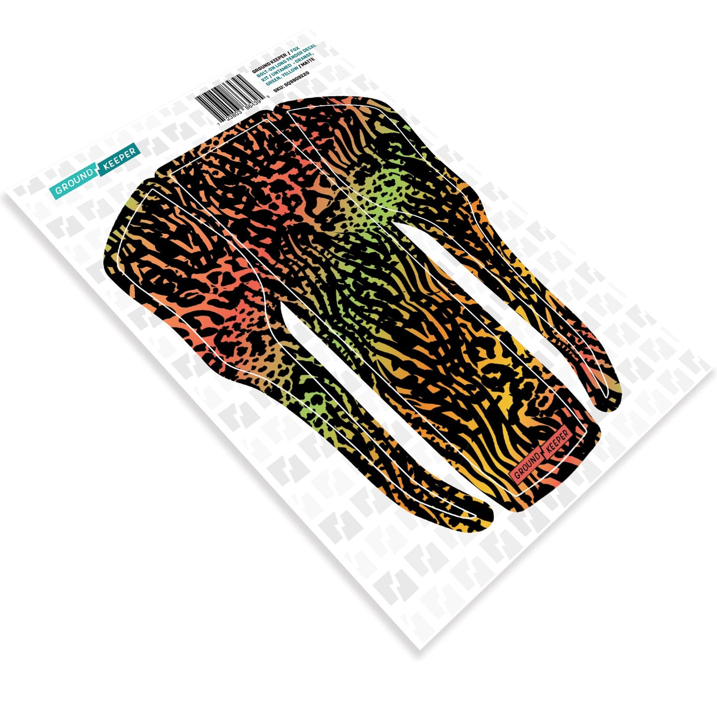2021-2025 Fox 36/38 Bolt-On Short Fender Decal Kit Untamed Orange Green Yellow