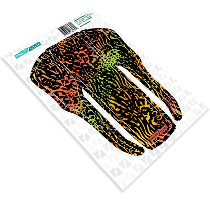 2021-2025 Fox 36/38 Bolt-On Short Fender Decal Kit Untamed Orange Green Yellow